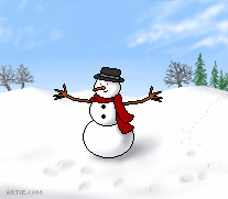 Winter cartoon, snowman