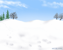 Snowy winter scene